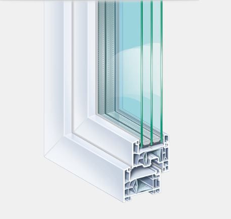 90x210 cm egyszárnyú fix fehér műanyag erkély ajtó