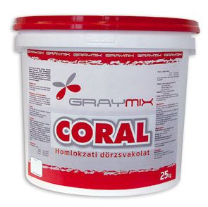 Graymix Coral Lux kapart 1,5 vagy 2 mm-es vékonyvakolat törtfehér színben 25kg/vödör