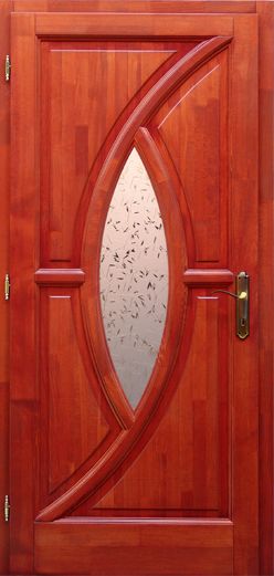 100x210 cm egyszárnyú borovi fenyő kültéri bejárati ajtó lazúr festett kivitelben tip:BJ05
