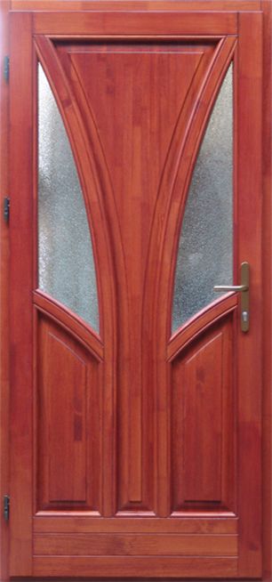 100x210 cm egyszárnyú borovi fenyő kültéri bejárati ajtó lazúr festett kivitelben tip:BJ09