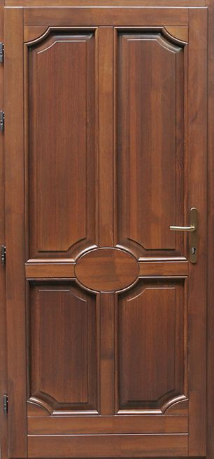 100x210 cm egyszárnyú borovi fenyő kültéri bejárati ajtó lazúr festett kivitelben tip:BJ16
