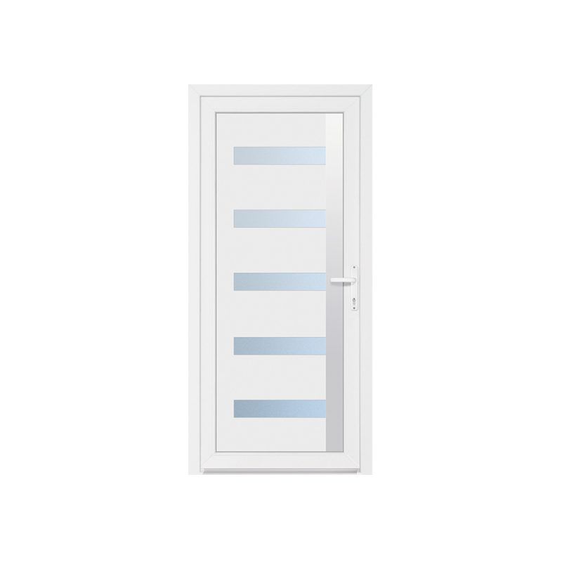 Műanyag bejárati ajtó típus TEXAS 100 x 210 cm méretben fehér színben