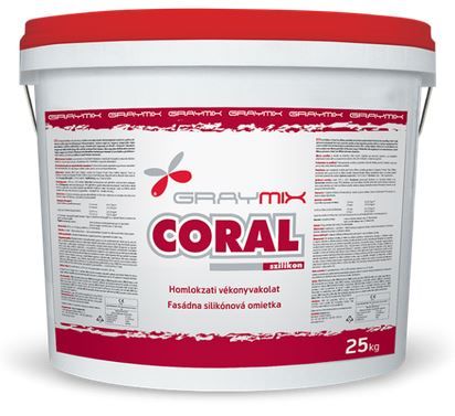 Graymix Coral Lux Szilikon kapart 1,5 mm-es vékonyvakolat 100 színben 25kg/vödör