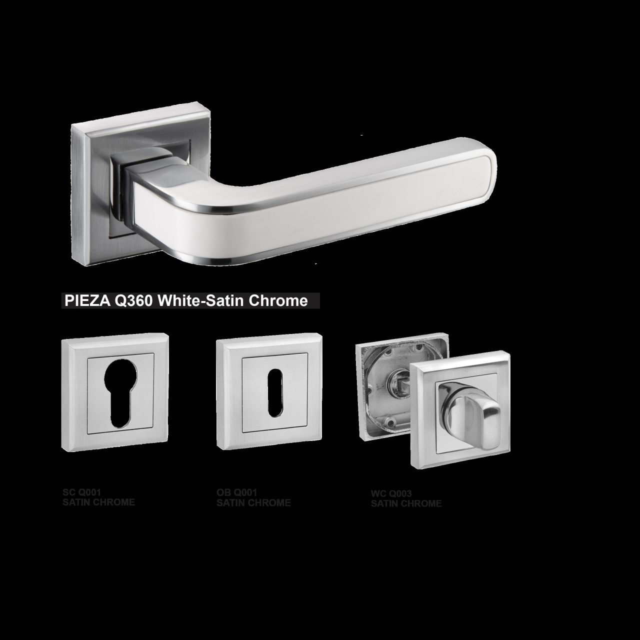 PIEZA Q360 SATIN CHROME-WHITE KILINCS